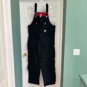 Carhartt Bib Overalls in Black. size 40x32. Never worn brand new with tags